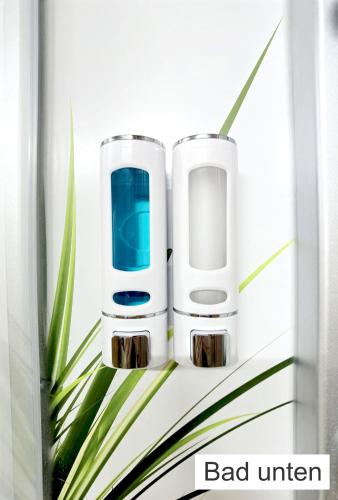 淋浴間, Privat Zimmer in Apartment in Egelsbach, Klimaanlage, Self Check In uber Turschlusselcode, Sauna opt in 埃格爾斯巴赫