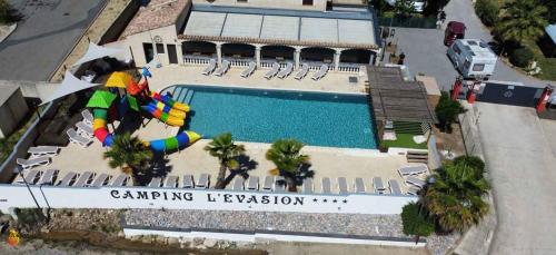 Peldbaseins, Mobil-home 4 personnes in Fontes (Languedoc-Roussillon)