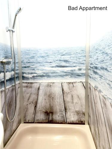 淋浴間, Privat Zimmer in Apartment in Egelsbach, Klimaanlage, Self Check In uber Turschlusselcode, Sauna opt in 埃格爾斯巴赫