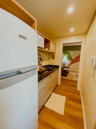 Kitchen, Apt novo 2Q wi-fi rapido Ar-Garagem 3 pessoas AROMA RESIDENCE in Itacorubi