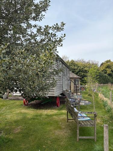 Meadow views Shepherd Hut at Goodwood!