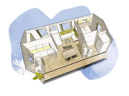 Mobil-home confortable, animaux acceptés - 4 pers. - API-1-52-2548 - Camping - Pordic