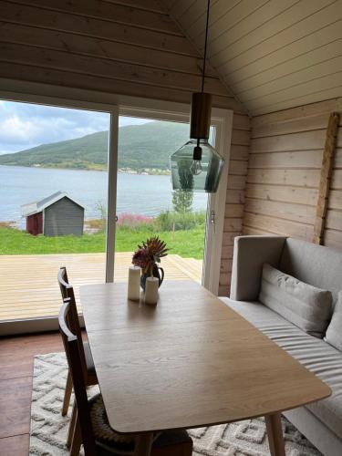 Koselig hytte ved sjøen og Lyngsalpene in Rotsund