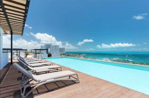 Beautiful sea view apartment in the Hotel Zone Cancun, Cancún