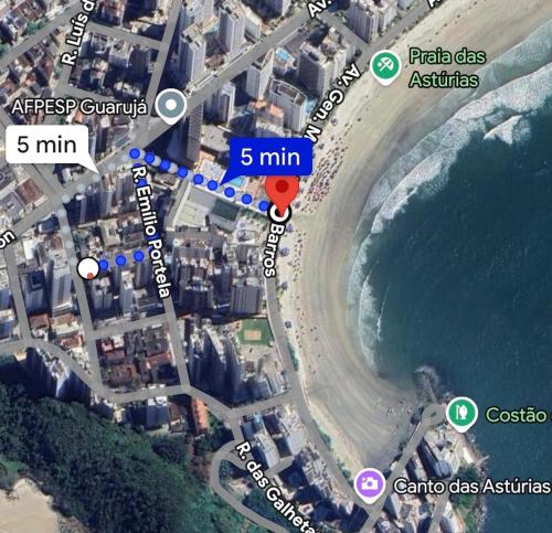 Apartamento Aconchegante praia das Asturias Guarujá-SP (Apartamento Asturias Guaruja com Estacionamento, Wi-Fi, Servico de Praia , Excelente localizacao, 5 ) in อัสตูเรียส