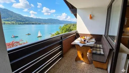 ANJA Seeblickappartement Haus Hänsel u Gretel am Ossiacher See, Hallenbad, Skiarena Gerlitzen in Unterberg, Österreich