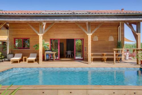 Villa éco-lodge sur pilotis - Piscine, Vélo, Plancha - entre Bayonne et Hossegor gîte à louer Saint-Laurent-de-Gosse