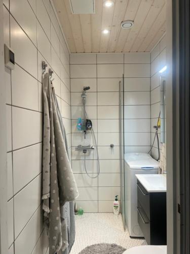 Shower, Kodikas puutaloasunto in Luostarinmaki