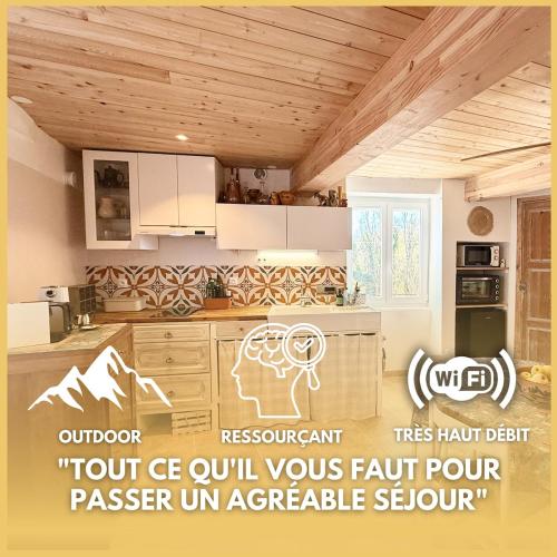 Magnifique Gîte Benvengudo à Ribiers Wi-Fi proche Gorge de la Méouge et de Sisteron