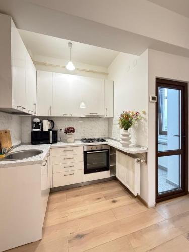 廚房, DownTown Stay Lazar by Glam Apartments - Parking Option in 雅西
