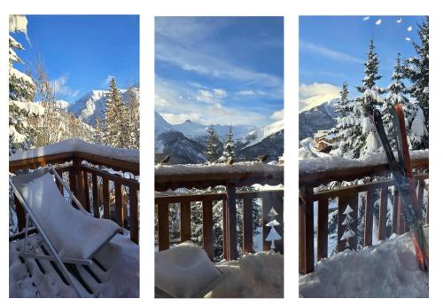 Chalet Individuel Orcières Merlette 1850m Pied des Pistes Vue Magnifique sur les Montagnes gîte à louer Orcières-Merlette