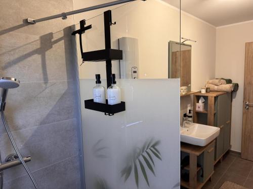 Dusche, Ferienwohnungen Bopparder Hamm in Spay