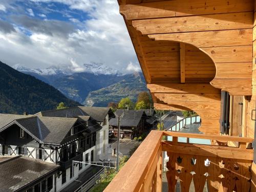 Chalet L'Adret, 3,5 pièces dans les combles. in Gryon, Schweiz