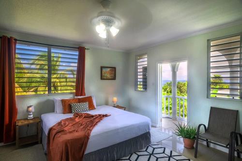 Ferapalms Tropical Escape with Ocean & Mountain View in La Plaine