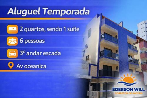 Guarapari Praia - 2 quartos atras do mar, escada