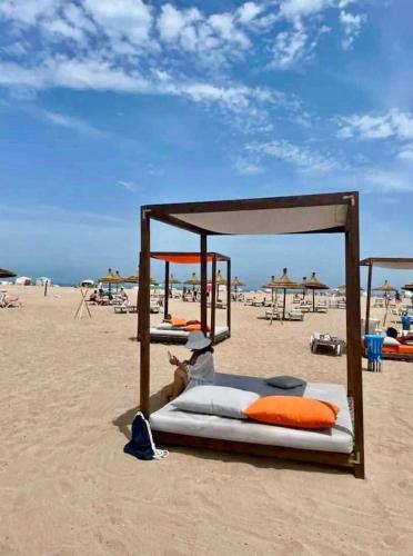 F3 Casabay beach sidi rahal vue sur piscine in Sidi Rahal