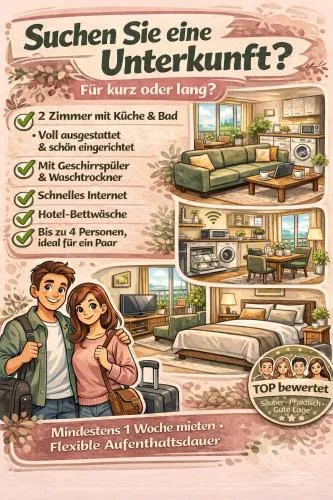 Schöner wohlfühlen in Augsburg 2 zimmer apartment zentral bis zu 4 personen in Augsburg, Deutschland