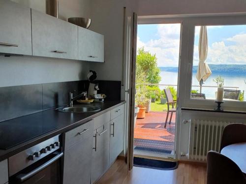 Κουζίνα, Ferienwohnung Panorama-Seetraum in Σίπλινγκεν