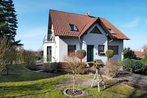 Süd-Balkon an der schönen Peene in Demmin, Deutschland