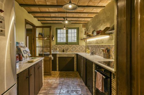 virtuve, Casa Slow con piscina in Fortia