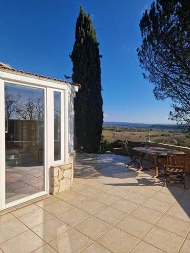 Vue panoramique sur Mont Ventoux Entre vallee de l Ardeche et de la Ceze in Salazac