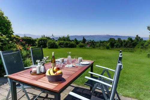 Panorama Seeblick in Wasserburg, Deutschland