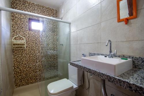 Fürdőszoba, Casa com Piscina e Ar perto da praia em Paripueira in Paripueira