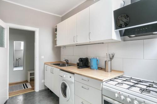 virtuve, Ferienwohnung mit großem Garten in Lindow