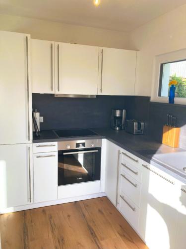 virtuve, Ferienhaus Riedlodge Bodensee-Obers in Fleischwangen