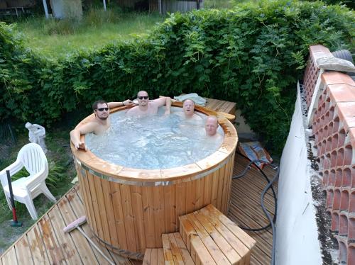 Calme, vue, espace et spa privatif in Aleu