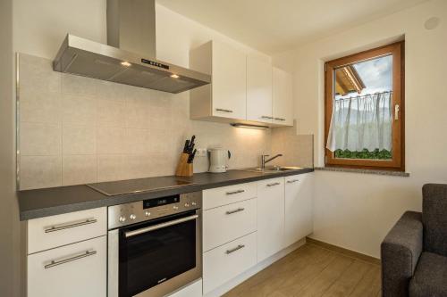 virtuve, Pfandlerhof Ferienwohnung Rot in San Martino In Passiria