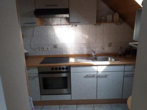 virtuve, Ferienwohnung 'am Bienwald' in Freckenfeld