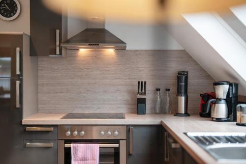virtuve, Ferienwohnung 84qm, 2 Schlafzimmer in St. Georgen