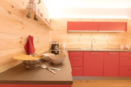 virtuve, Ferienwohnung Wold Wieserhof in Aldino