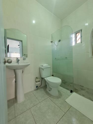 Bathroom, Comfortable apartment with an amazing view in Rio San Juan