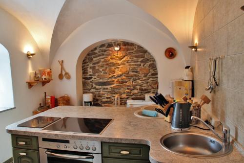 virtuve, Ferienhaus zum Grünen Hirsch Stolln (Ferienhaus zum Grunen Hirsch Stolln) in Breitenbrunn/Erzgeb.