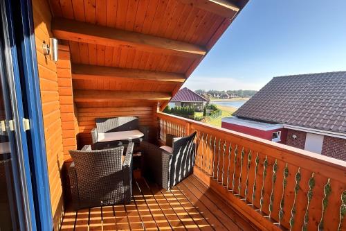 Viesnīcas āriene, Ferienhaus Auszeit am See in Walchum