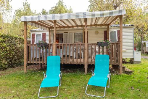Viesnīcas āriene, mobile-home camping de la truite in Ascarat