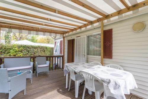 Viesnīcas āriene, mobile-home camping de la truite in Ascarat