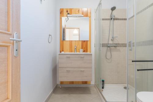 衛浴, Vaste appart de 45 m2 climatisé -n4 (Vaste appart de 45 m2 climatise -n4) in 沙勒瓦勒