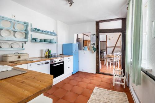 virtuve, Heidehygge - Ferienhaus mit Wald in Eimke