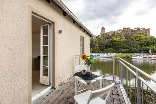 Saale Fewo mit Burgblick in Halle an der Saale, Deutschland