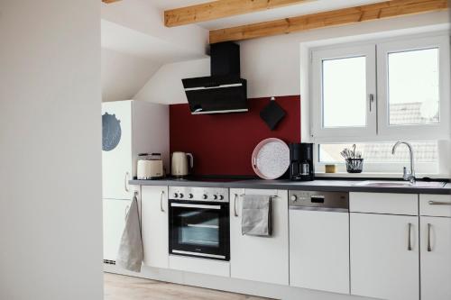 Kitchen, Ferienwohnung Habichthorst in Naumburg/ Hessen