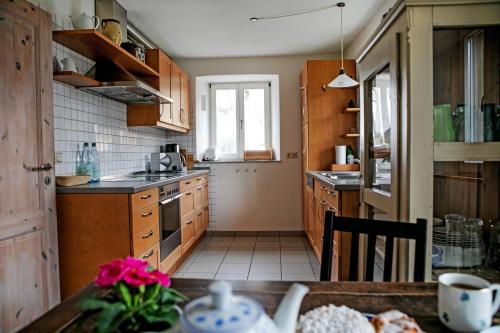 virtuve, Ferienhaus auf Gut Weimarschmieden in Fladungen