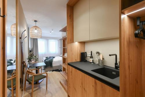廚房, Hotel Monínec - Depandance Apartmány (Hotel Moninec - Depandance Apartmany) in 塞德萊茨柏斯