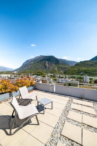 Erkély/terasz, Nonanteneuf appart hōtel Sierre - contactless check-in (Nonanteneuf appart hotel Sierre - contactless check-in) in Sierre