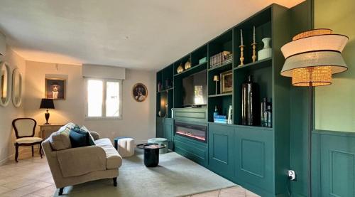 Delt lounge/TV-område, Le Clos Nicolas in Eugenie-les-Bains
