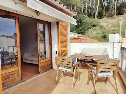 Erkély/terasz, Tamariu Beach 2 · Terrace Penthouse on the Beach in Tamariu