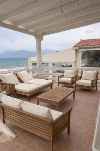 Balcony/terrace, ARTEMIS beach studios in Adelianos Kampos