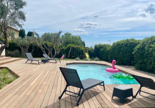 SERENITY Gite dans propriété avec jardin, terrasse, wifi, piscine et parking entre Béziers et Pezenas - Location saisonnière - Servian